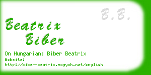 beatrix biber business card